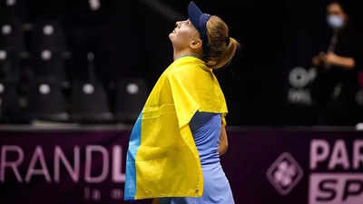 Ukraine's Dayana Yastremska claims emotional win in Lyon WTA event