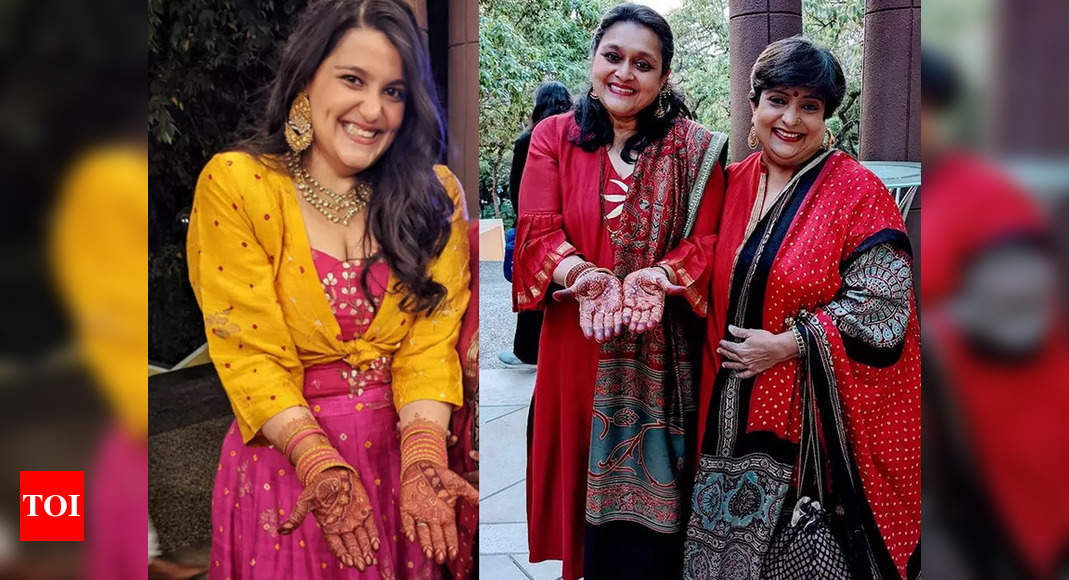 Shahid Kapoor’s sister Sanah Kapur shows off her bridal Mehendi in first picture from her wedding celebration – Times of India