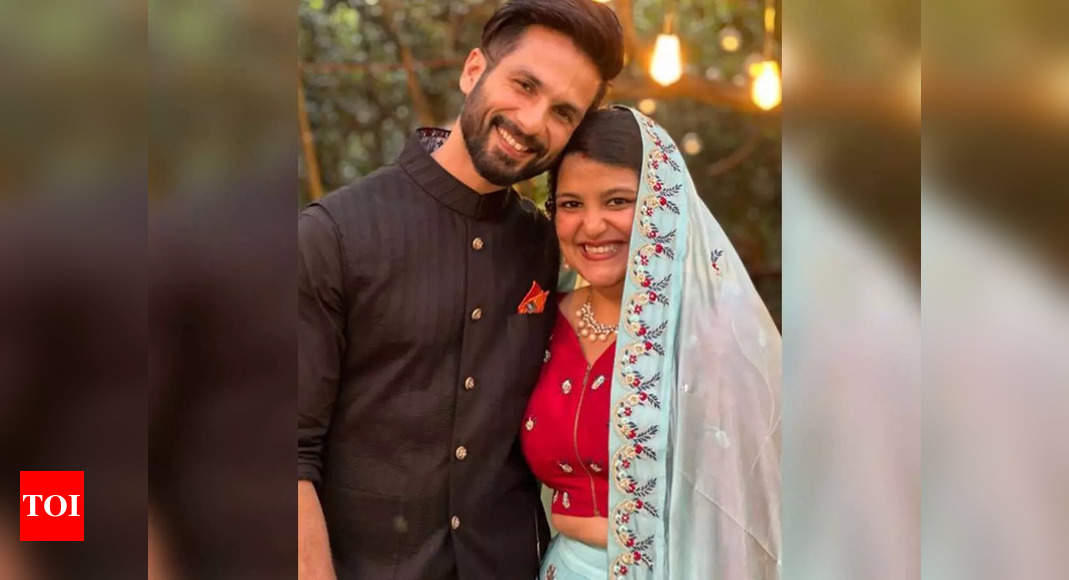 Shahid Kapoor shares a picture with his newly-wed sister Sanah Kapur; captions, ‘How time flies and little bitto is now a bride’ – Times of India