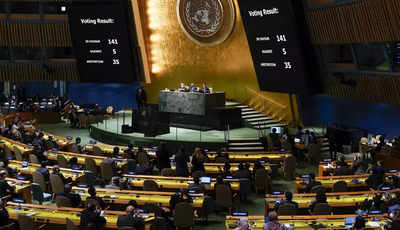 India, Pakistan, China among 35 nations to abstain from voting on anti-Russia resolution