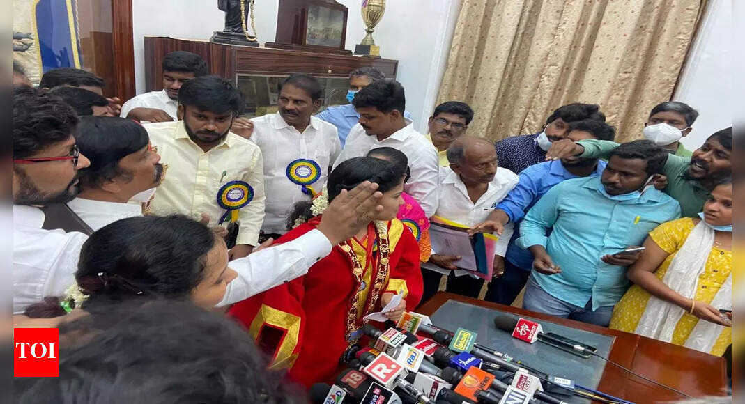 Chennai mayor Priya Rajan pulls back from first press meet Chennai News Times of India
