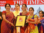 Eminent Carnactic musicians Ranjani and Gayatri present the award Sakthi Muralidharan