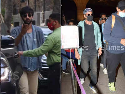 ETimes Paparazzi Diaries: Ranbir Kapoor sports a bearded look as he gets snapped outside a production house, Shah Rukh Khan heads to Spain