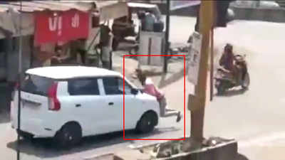 Viral video: Kalyan man hit by car, dragged on bonnet