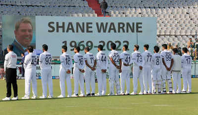 India, SL players wear black armbands, observe minute's silence in memory of Rodney Marsh, Shane Warne
