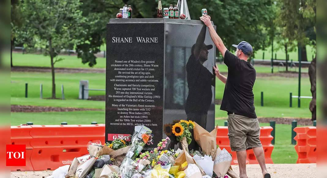 Flowers, beers, ciggies and a meat pie: Australian fans mark Shane Warne’s death | Cricket News – Times of India