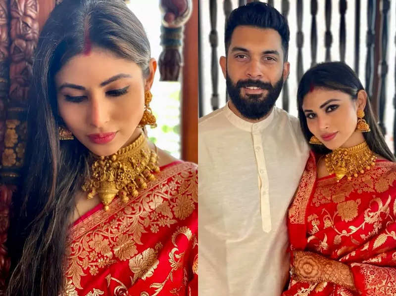 Story behind the regal jewellery Mouni Roy wore for her Griha Pravesh