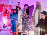 Inside pictures from Janhvi Kapoor's 25th neon themed birthday party with sisters Anshula, Khushi and dad Boney Kapoor