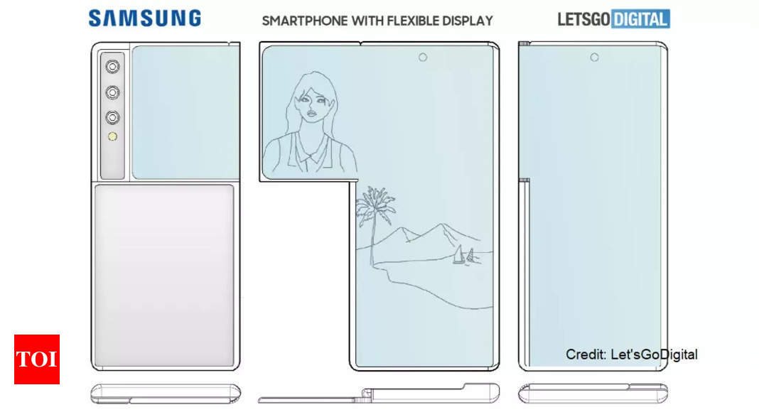 sideways folding smartphone:  Samsung may have plans for a sideways folding smartphone – Times of India