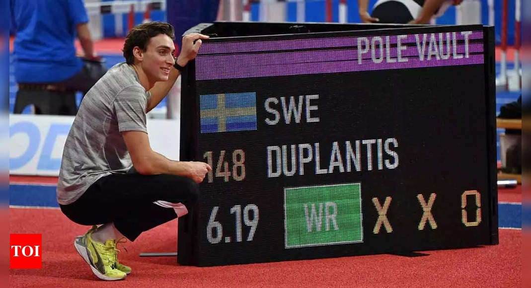 Mondo Duplantis sets pole vault world record of 6.19m in Belgrade