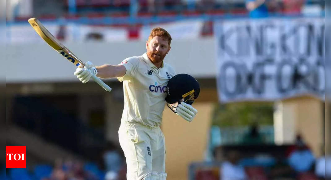 1st Test: Jonny Bairstow’s century lifts England to 268/6 against West Indies on Day 1 | Cricket News – Times of India