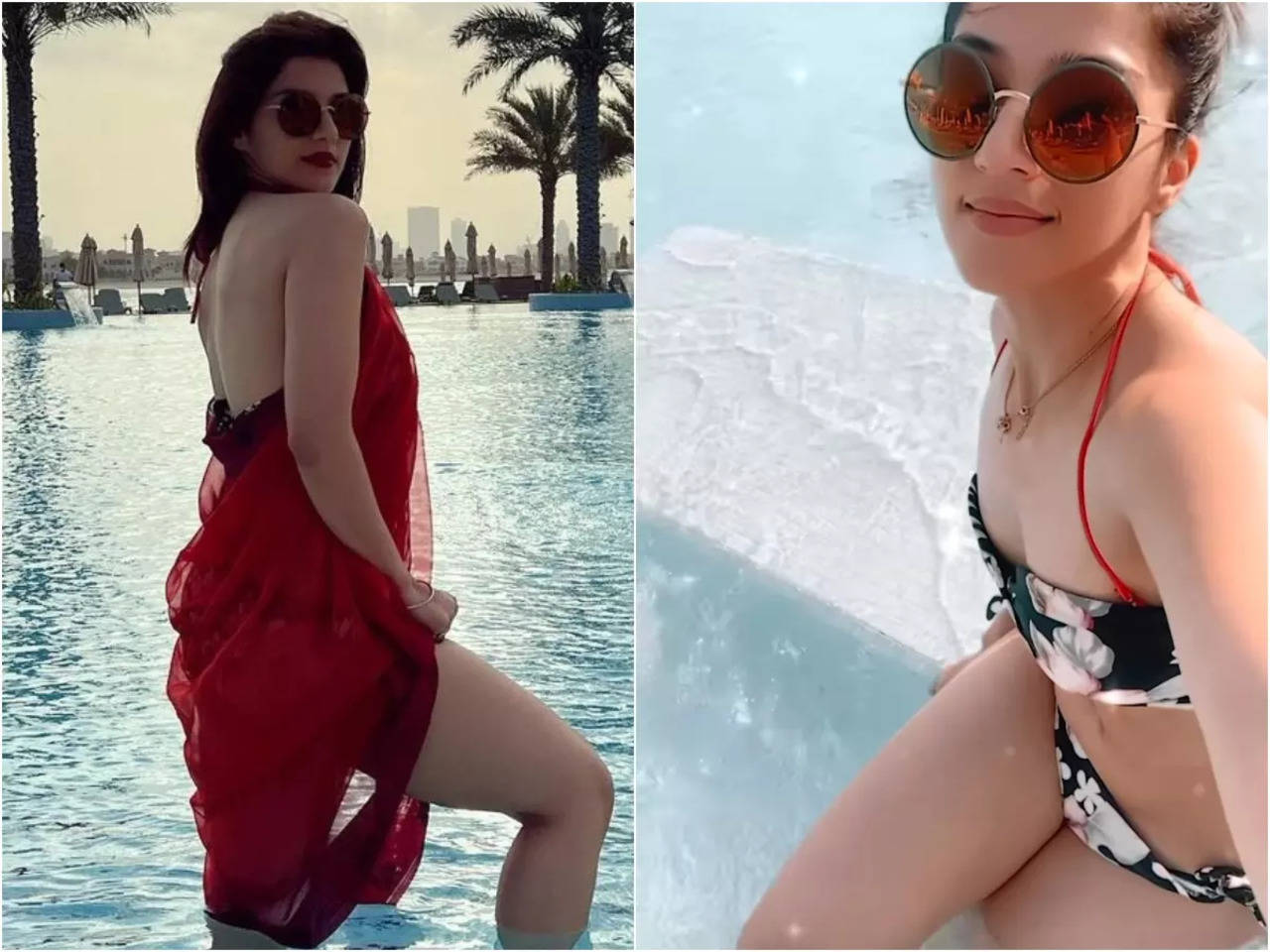 Mehreen Pirzada looks gorgeous in a bikini during Dubai vacation See pics Telugu Movie News