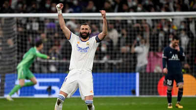 Karim Benzema hat-trick sees Real Madrid knock PSG out of Champions League