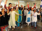 AAP workers celebrate as party sweeps Punjab; see pics