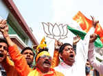 BJP celebrates victory in assembly elections; see pics