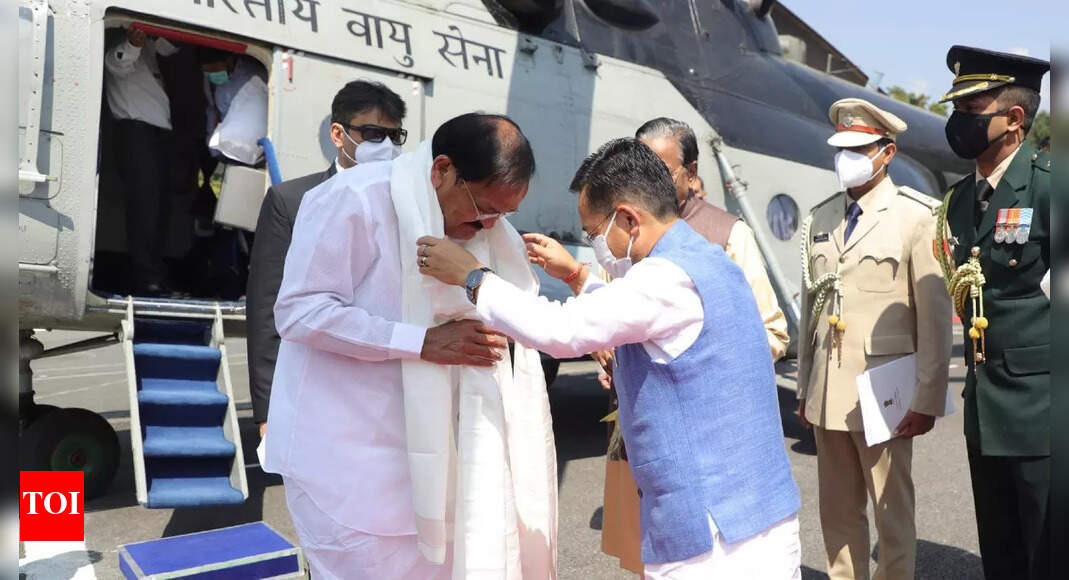 Vice President Venkaiah Naidu Arrives In Sikkim On Two day Visit 