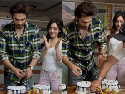 Actor Parth Samthaan celebrates his birthday on the sets of his upcoming Bollywood film