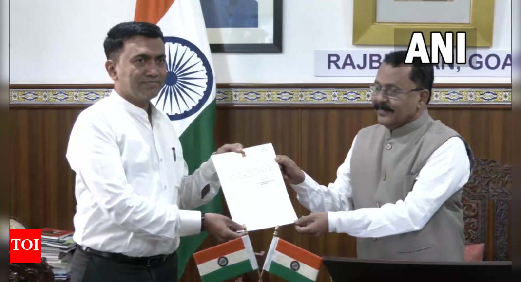 Goa Pramod Sawant Tenders Resignation To Governor Asked To Continue 