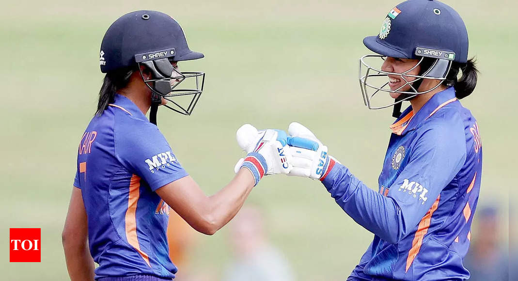 ICC Women’s World Cup: Smriti Mandhana, Harmanpreet Kaur hit tons as India register massive 155-run win over West Indies | Cricket News – Times of India