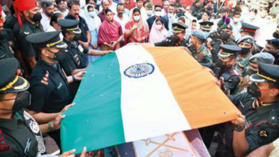 Major Sankalp Yadav cremated in Jaipur