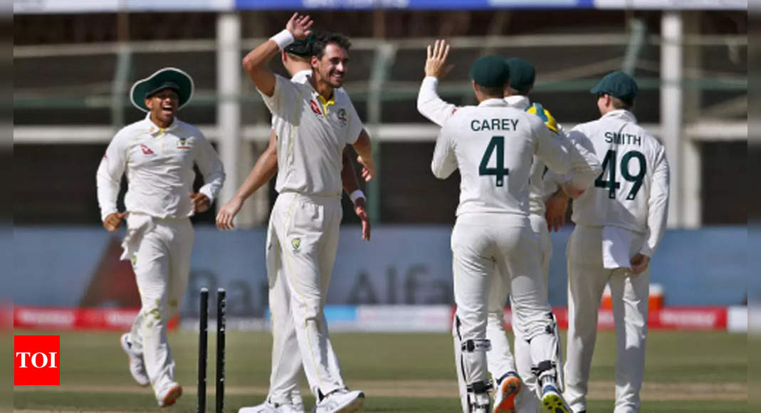 2nd Test: Australia on top after Pakistan wilt in Karachi | Cricket News – Times of India