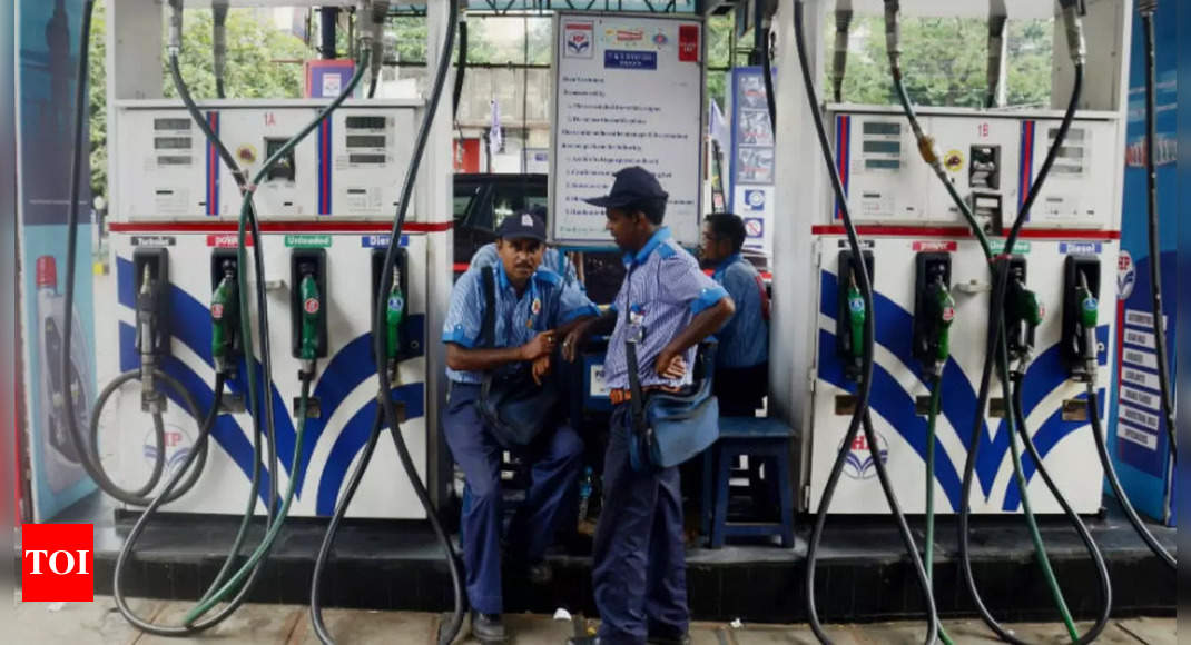 Need for sharp fuel price hike dims as oil slips below $100 – Times of India