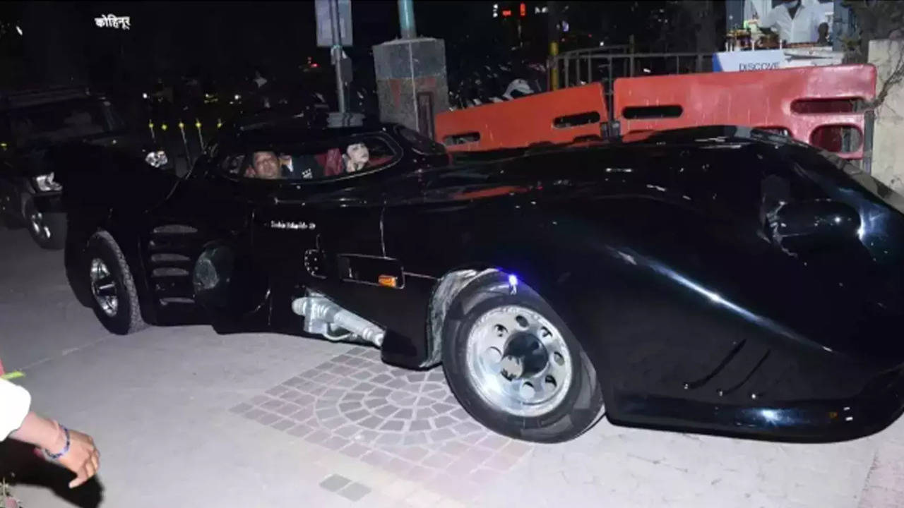 Ahmed Khan drives his rare Batmobile to 'The Batman' screening