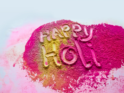 Happy holi festival of color with exploded colorful powder 21462290 PNG