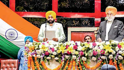 Punjab chief minister Bhagwant Singh Mann, others take oath as members of assembly