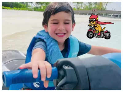 Kareena Kapoor Khan shares a glimpse of her 'little dare devil' Taimur enjoying water sports – See pic