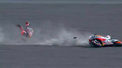 Marc Marquez suffers nasty fall in dramatic Indonesia MotoGP practice