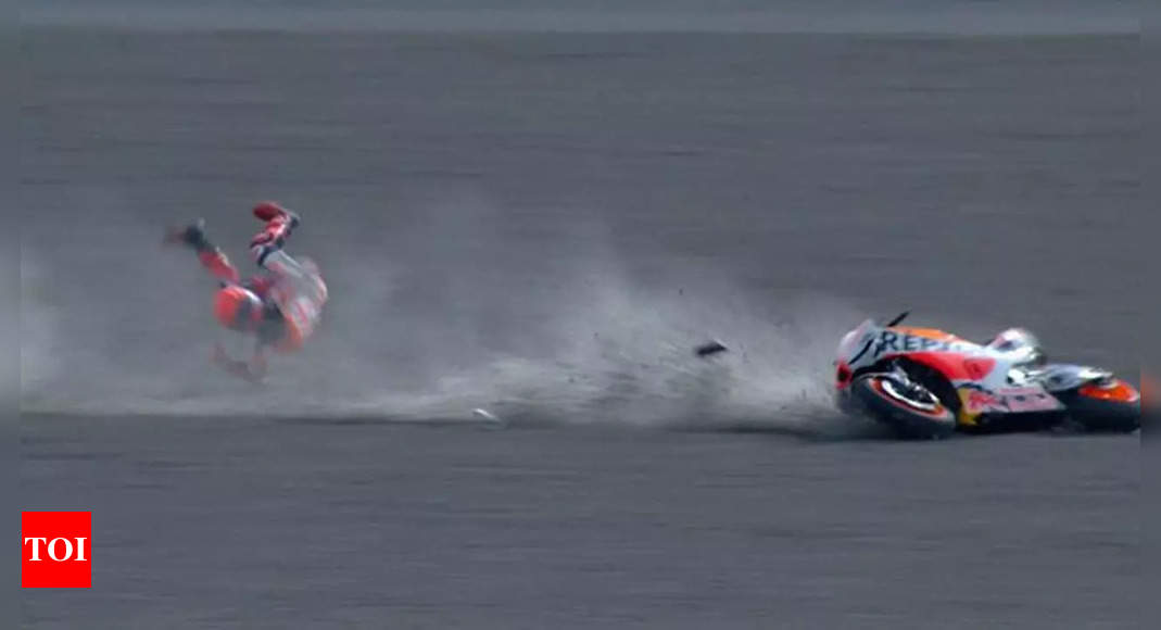 Marc Marquez suffers nasty fall in dramatic Indonesia MotoGP practice | Racing News – Times of India