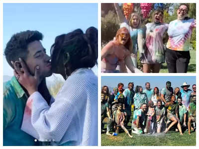Priyanka Chopra and Nick Jonas enjoy Holi with friends at their LA home – See inside photos and videos