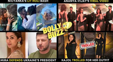 BollyBuzz: Priyanka-Nick's Holi bash; Ananya-Vijay's viral video; Kajol trolled for outfit and more