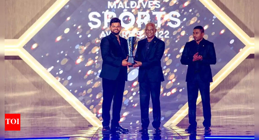 Suresh Raina felicitated with the 'Sports Icon' award at Maldives Sports Awards Cricket News