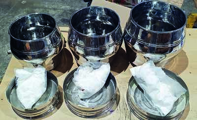 Ephedrine worth Rs 9.2 crore found in utensils at Bengaluru airport
