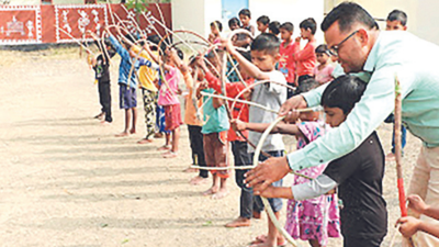 Maharashtra: To train pupils, teacher picks up piano, archery, soap making & painting skills in Satara