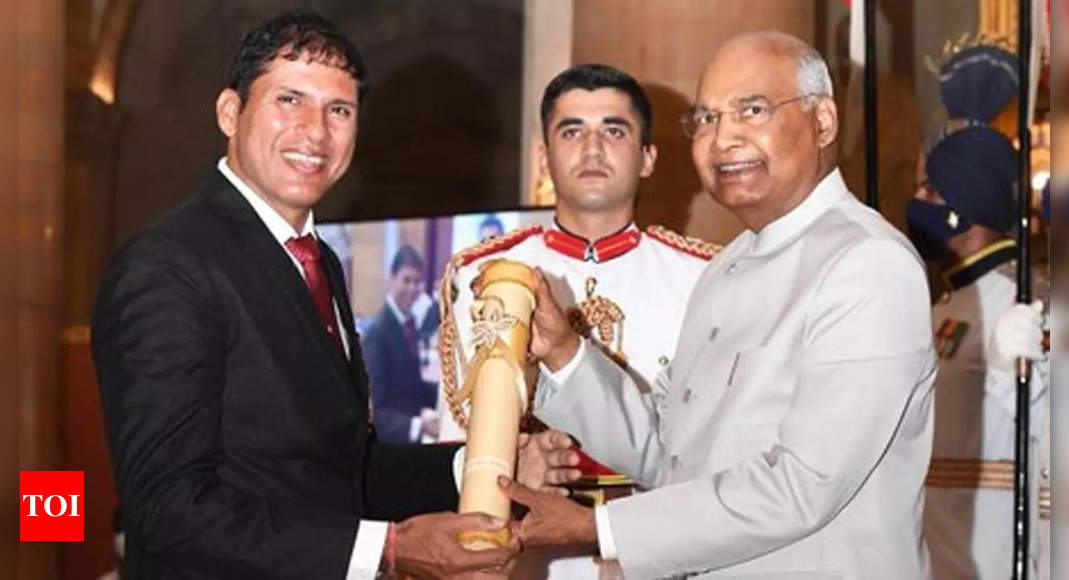 Double Paralympic gold medallist Devendra Jhajharia receives Padma Bhushan | More sports News – Times of India