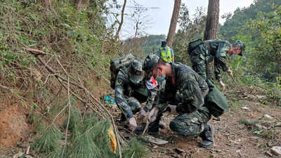 Chinese recovery teams comb debris of crashed passenger jet