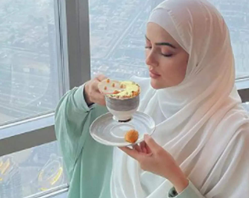 
Sana Khan enjoys the famous 24-karat gold plated coffee in Dubai with hubby Anas Saiyad
