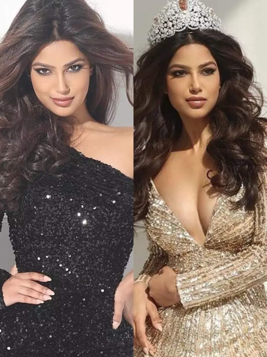 Times Harnaaz Kaur Sandhu wore the sparkliest sequins | Times of India