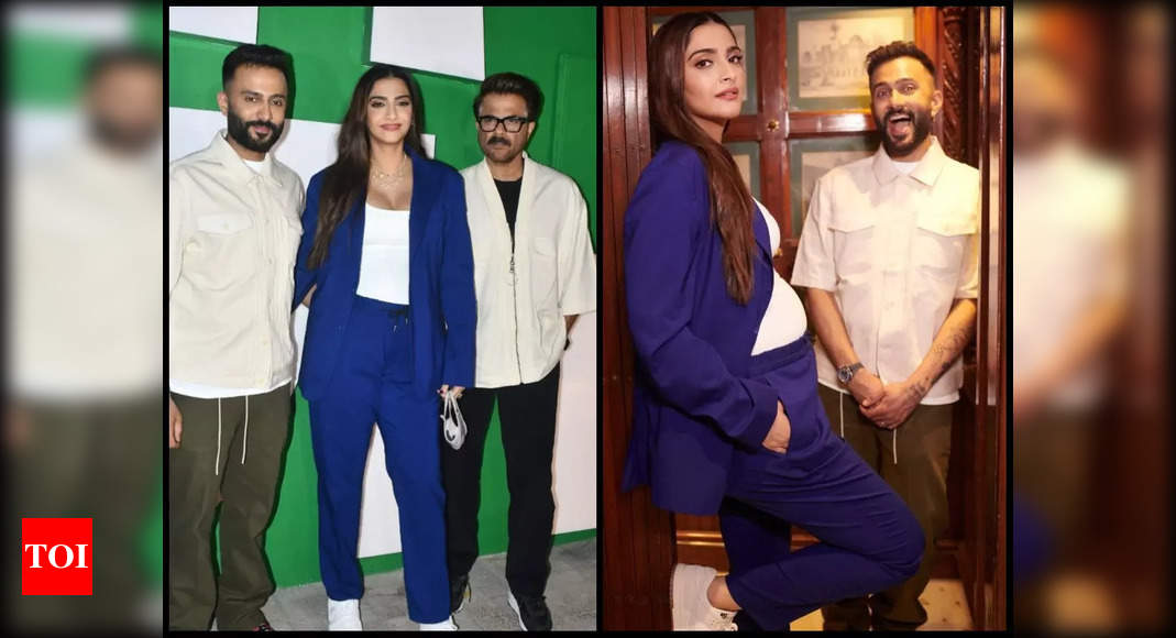 Sonam Kapoor Ahuja makes her first public appearance with husband Anand Ahuja after announcing her pregnancy: See pics – Times of India