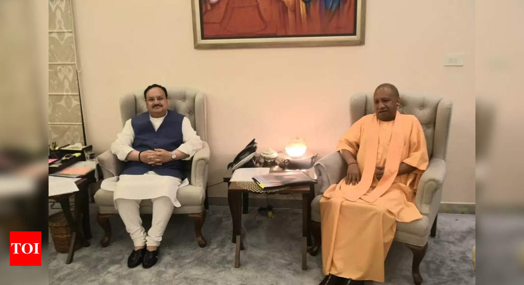 yogi:   UP CM Yogi meets BJP brass to give last-minute touch to his ministry | India News – Times of India