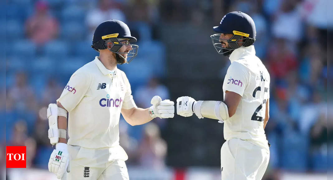 West Indies vs England 3rd Test: England recover with defiant 10th-wicket stand vs Windies | Cricket News – Times of India