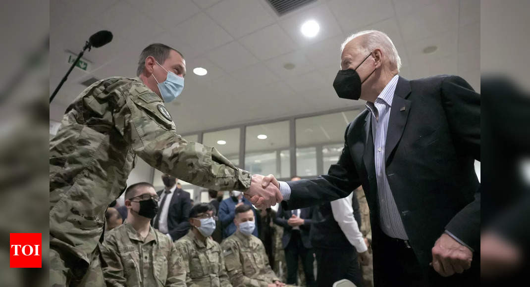 biden:  Biden in Poland to see US troops, Ukraine refugees – Times of India