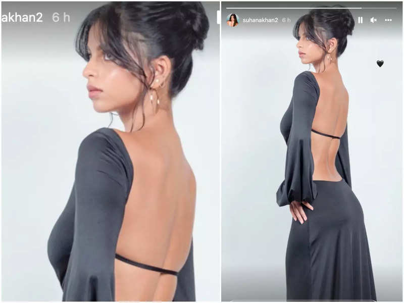 Suhana Khan makes a bold statement with a stunning backless gown