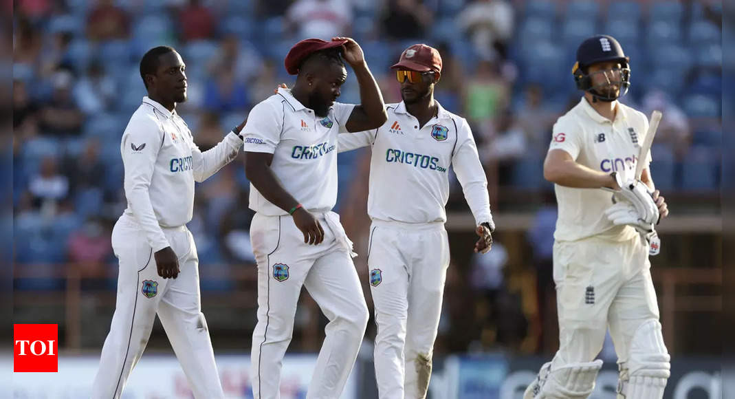 3rd Test: West Indies on the verge of stunning series win over England | Cricket News – Times of India