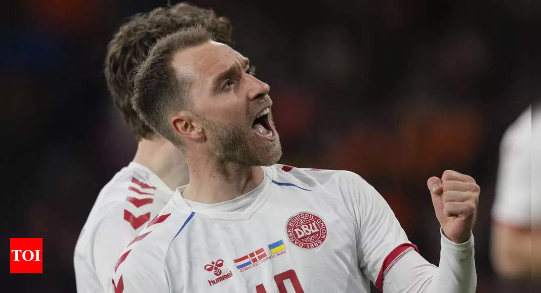 Christian Eriksen scores on Denmark return after heart attack at Euros | Football News – Times of India