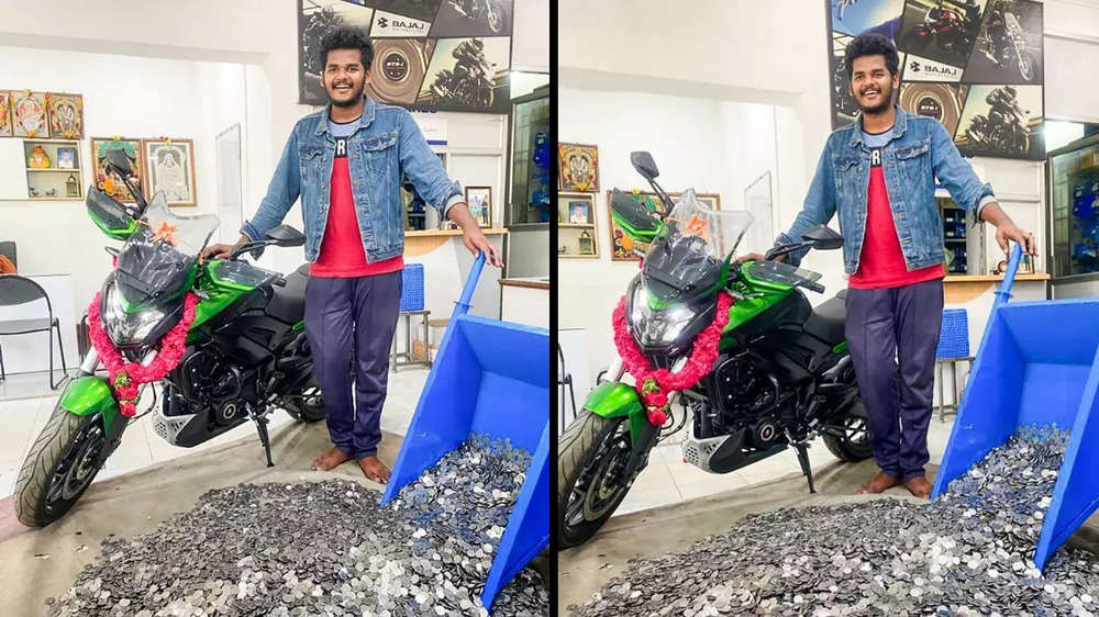 Tamil Nadu man buys bike with Re 1 coins