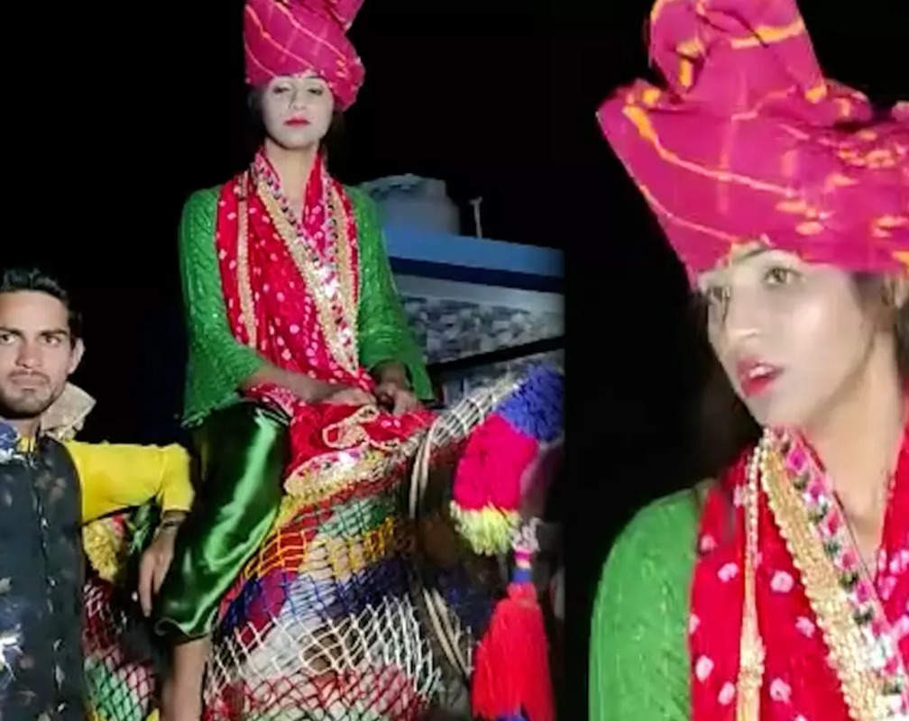 
Muslim bride breaks age-old practice, rides horse on the wedding day

